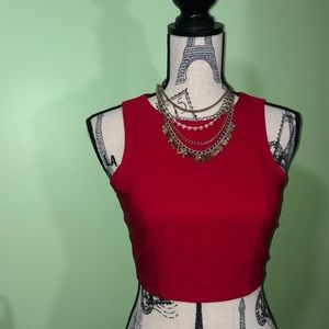 NWT Red crop top